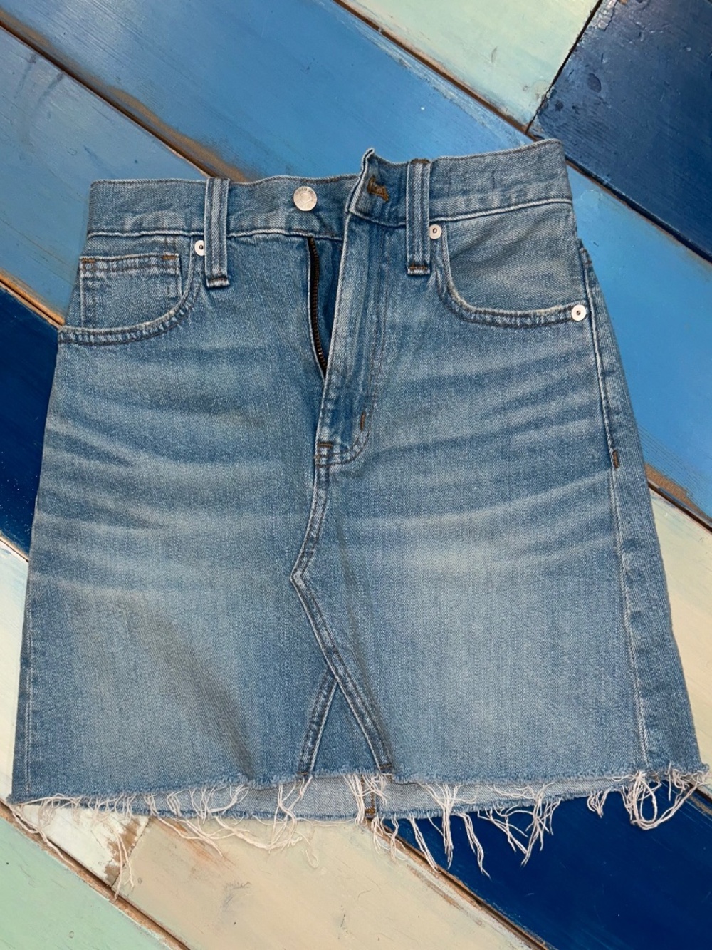 Madewell Rigid Denim A- line Skirt size 23
